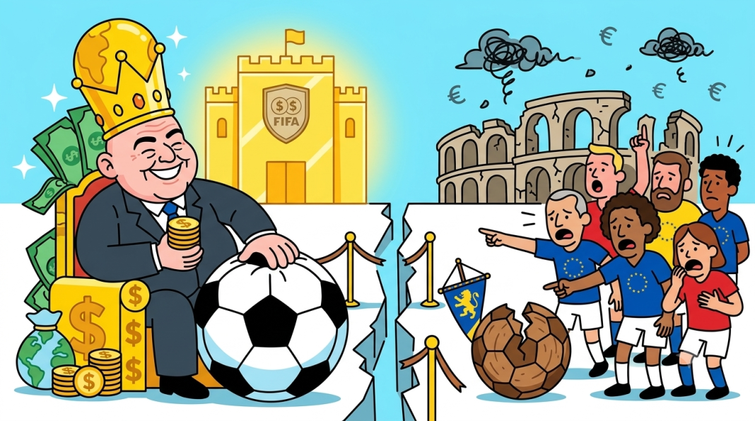 Джанні Інфантіно під час заходу ФІФА на тлі скандалу навколо нової комерційної реформи.