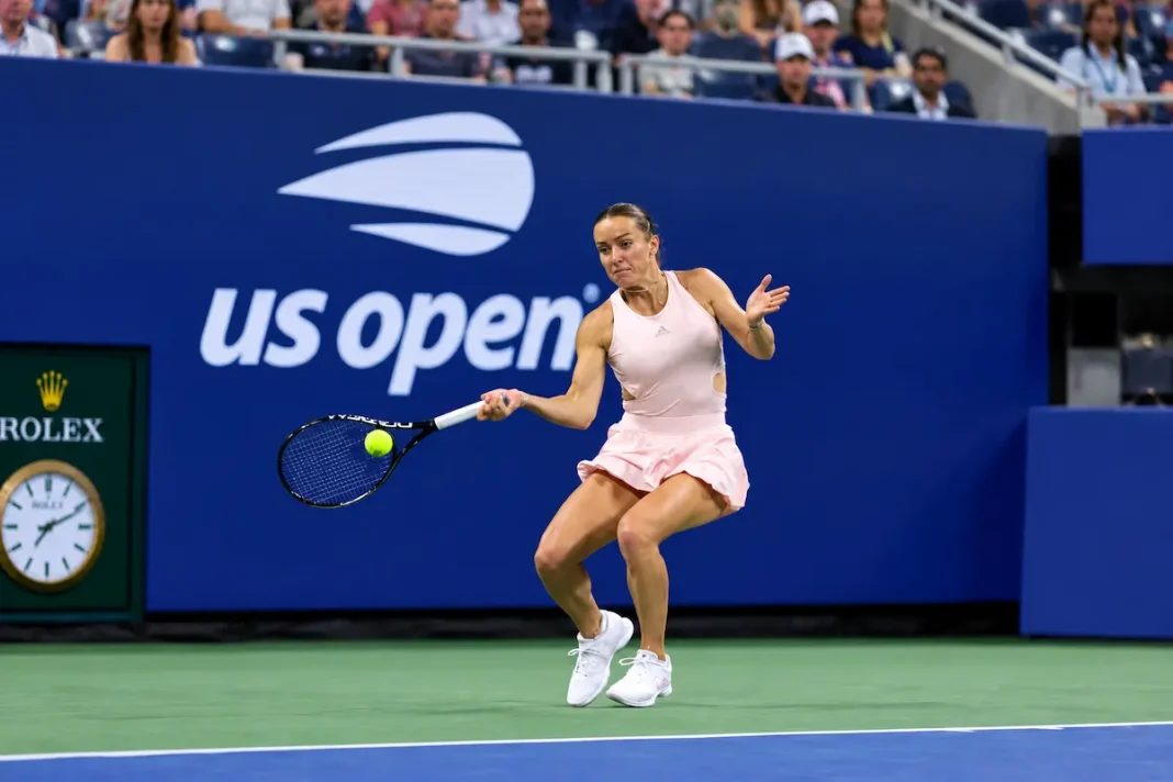 Еліна Світоліна під час матчу проти Анни Калінської на US Open-2026
