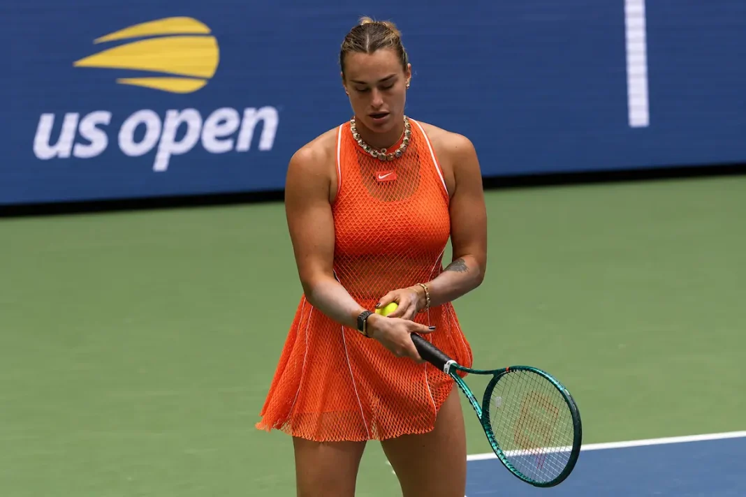 Аріна Сабалєнка на корті під час виступу на US Open-2026